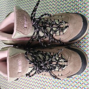 Hi-Tec Women's Lace Up Boots - Pink and Tan